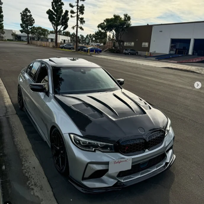CED BMW 2019-2024 G20 3-Series Aero Vortex Carbon Fiber Hood - Image 3
