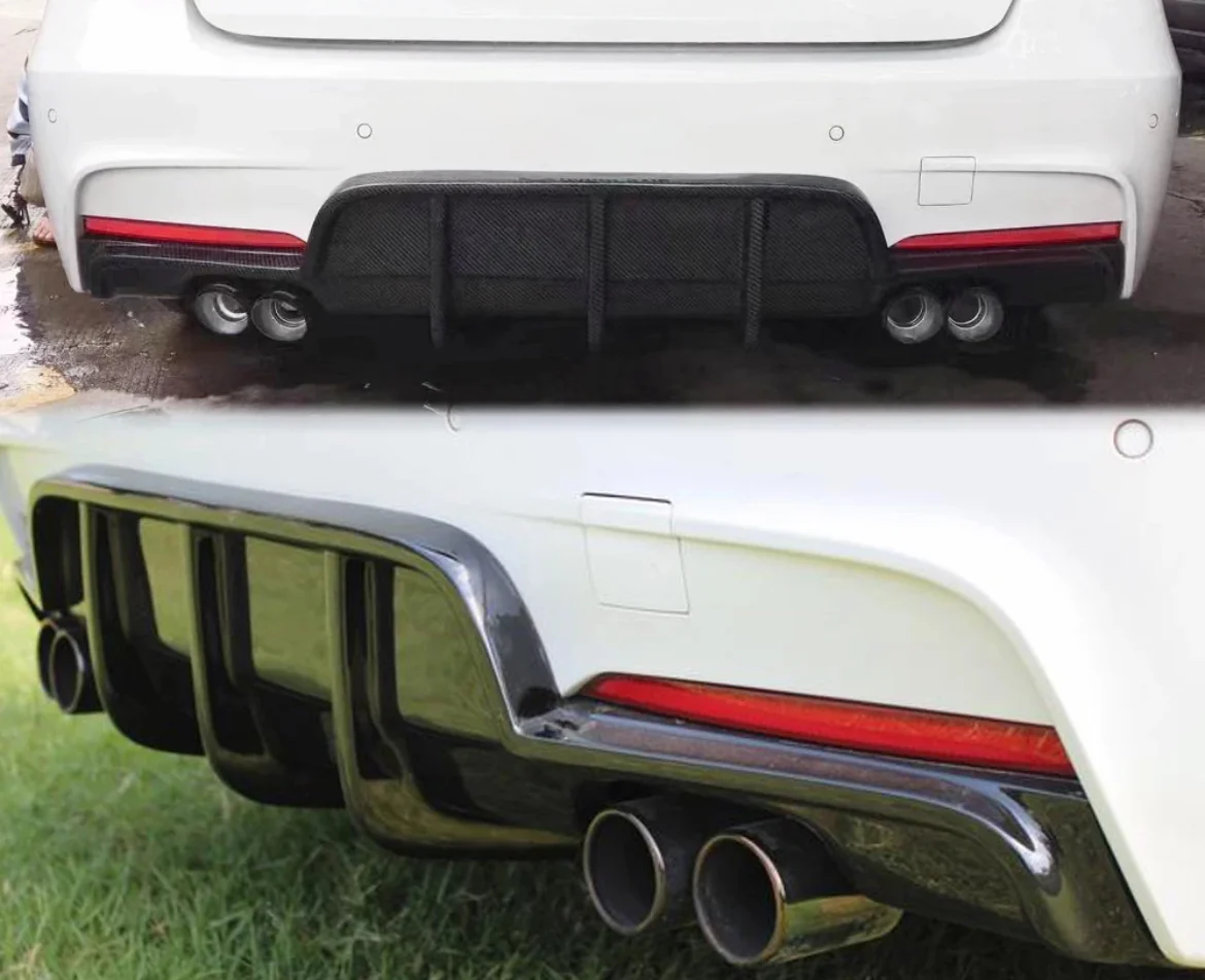 CED BMW F30 2015-2018 3-Series Carbon Fiber Rear Diffuser - Image 3