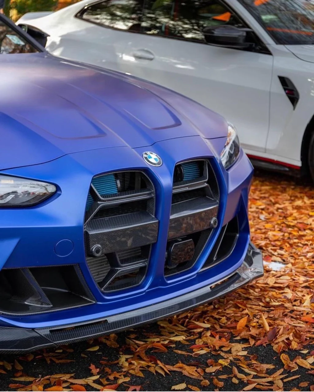CSL-Style Carbon Fiber Front Grilles - G80 M3 & G82/G83 M4 BMW - Image 3