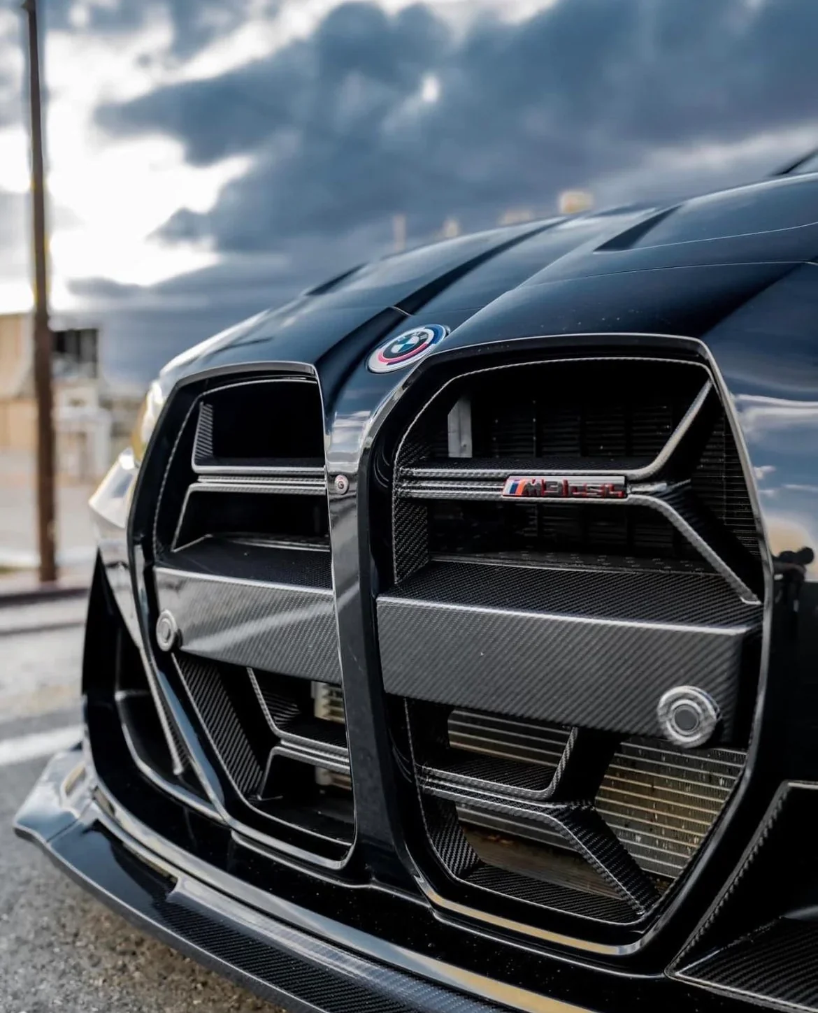 CSL-Style Carbon Fiber Front Grilles - G80 M3 & G82/G83 M4 BMW - Image 4
