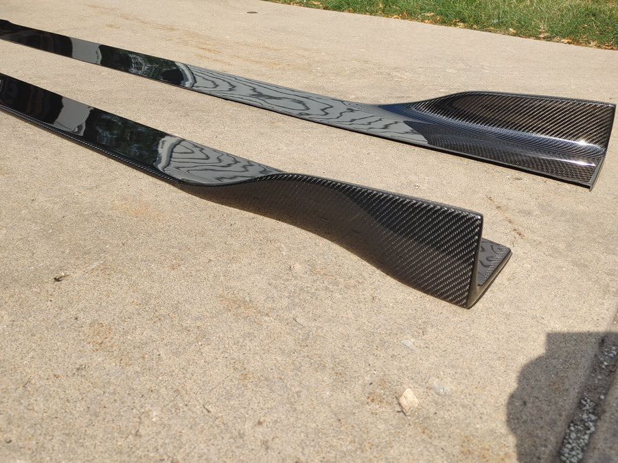 Infiniti G37 Carbon Fiber Side Skirts - Image 4