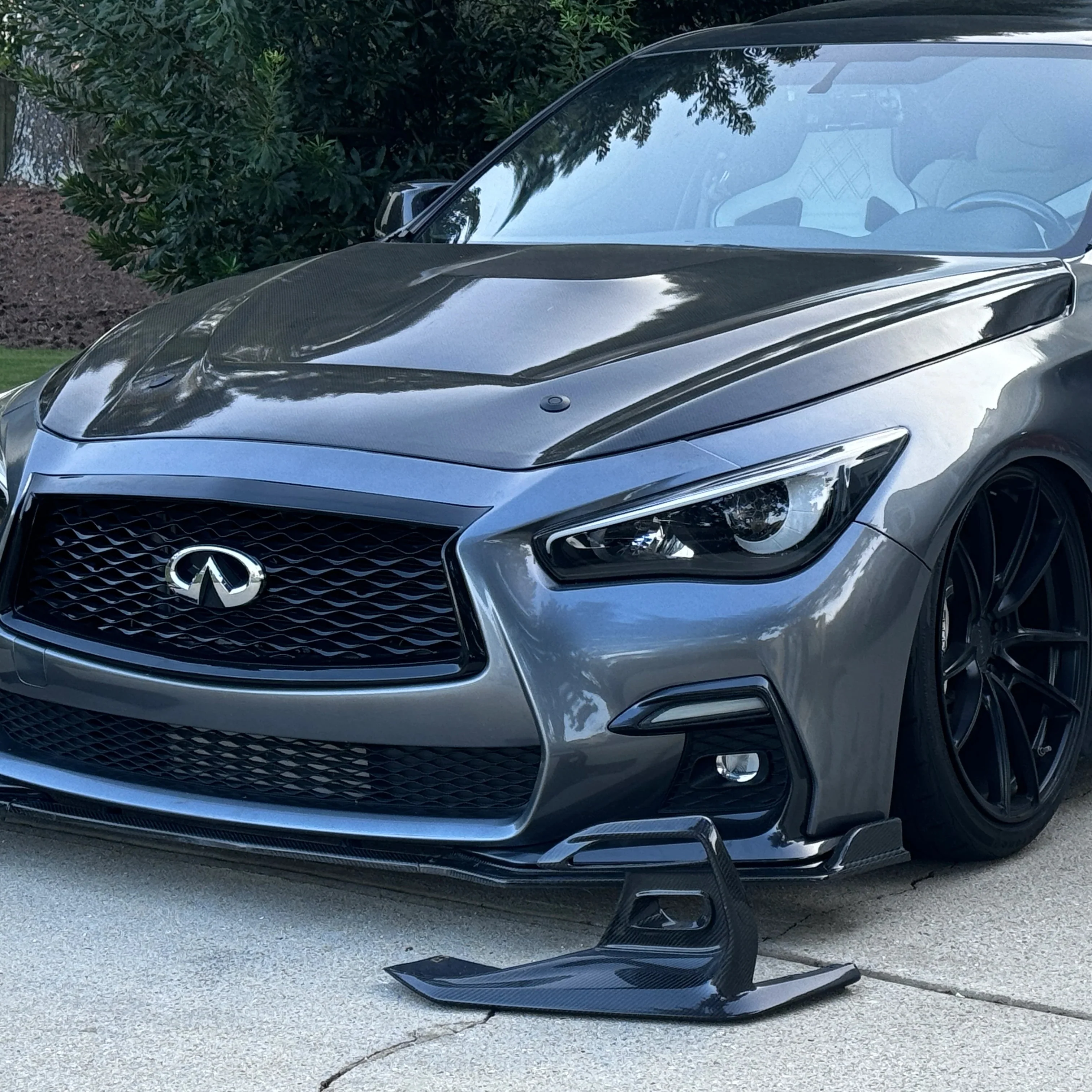 Q50 2014-24 GTS Style Carbon Fiber Hood - Image 4